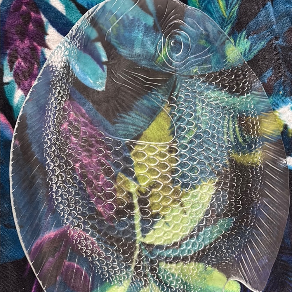 Clear Fish-Shaped Glass Platter